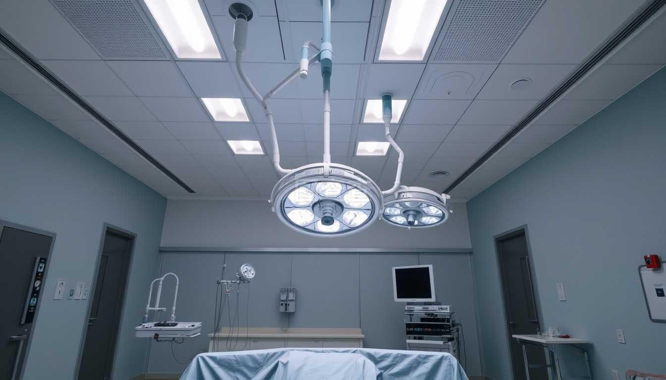 层流手术室内医生进行自体表皮移植手术操作